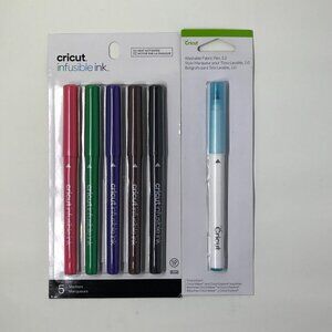 Cricut 2 pack of NEW pens 1-Washable Fabric Pen & 5 pack Infusible marker pens